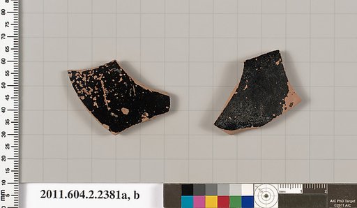 Terracotta fragments of pots; glazed on the inside