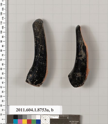 Terracotta fragments of kylikes (drinking cups)