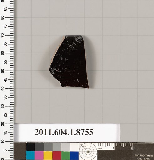 Terracotta rim fragment of a kylix (drinking cup)