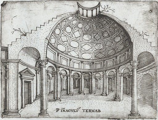Tem. Ro. Penatibus Dicatu, from a Series of Prints depicting (reconstructed) Buildings from Roman Antiquity
