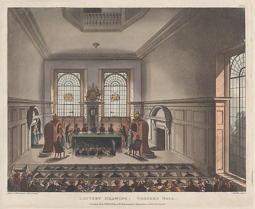 Lottery Drawing, Coopers Hall