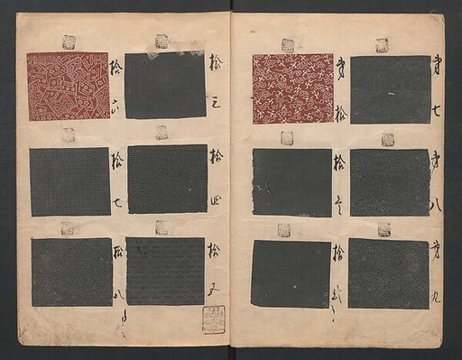 Book of Designs (Inu jirushi Shin Komon chō) 戌印 新小紋帳