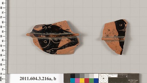 Terracotta fragments of a neck-amphora of Nicosthenic shape (jar)
