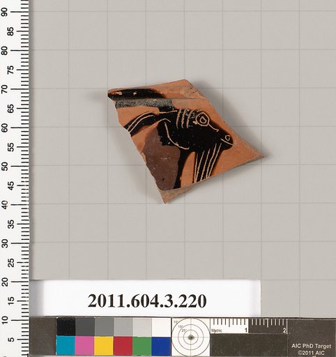 Terracotta fragment of a neck-amphora of Nicosthenic shape (jar)