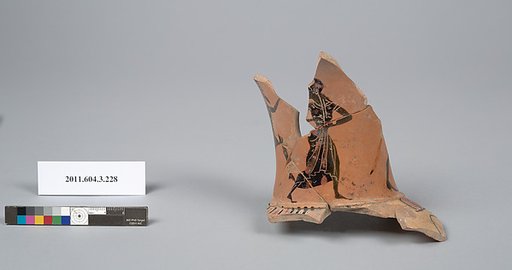 Terracotta fragment of a neck-amphora of Nicosthenic shape (jar)