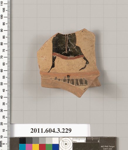 Terracotta fragment of a neck-amphora of Nicosthenic shape (jar)