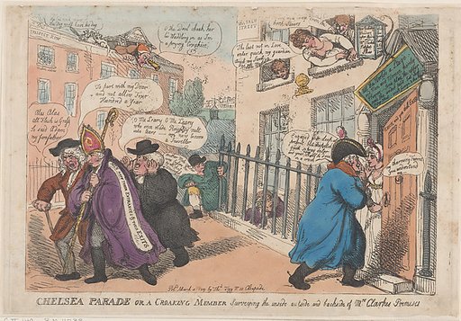Chelsea Parade or a Croaking Member Surveying The Inside Outside and Backside of Mrs Clarke's Premises