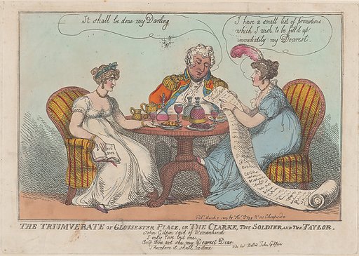 The Triumverate of Gloucester Place, or The Clarke, The Soldier, and The Taylor