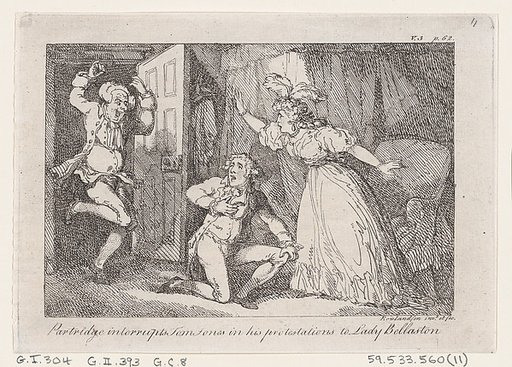 Partridge Interrupts Tom Jones in his Protestations to Lady Bellaston, from "The History of Tom Jones, a Foundling"