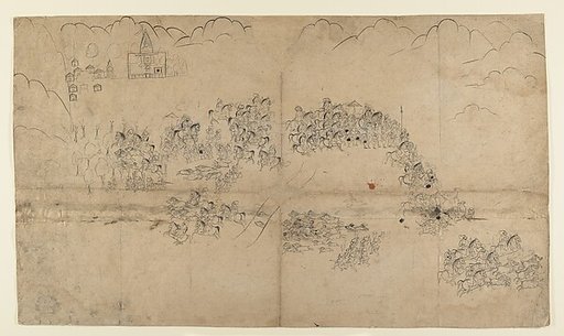 A Maharana and His Retinue Hunting Boar