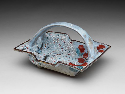 Handled tray with cherry blossoms and maples