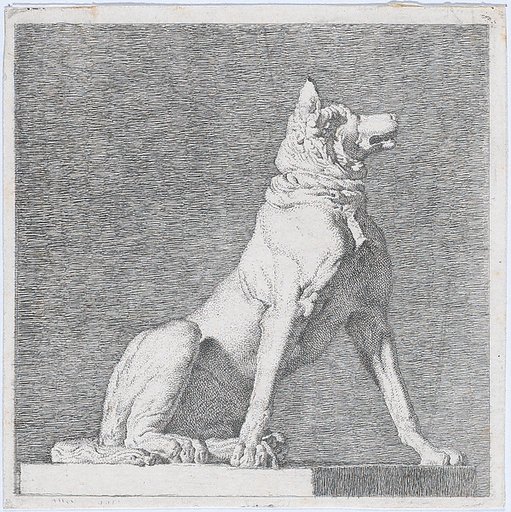Seated Dog, after an antique sculpture