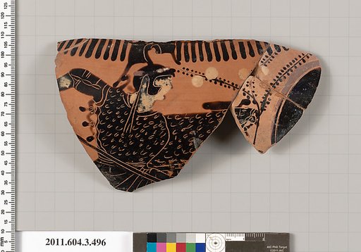 Terracotta fragment of a column-krater (bowl for mixing wine and water)