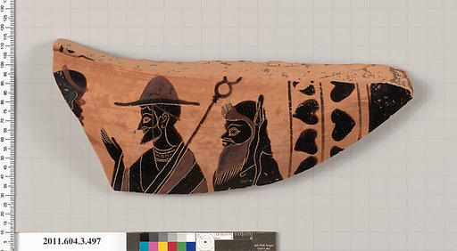 Terracotta fragment of a column-krater (bowl for mixing wine and water)
