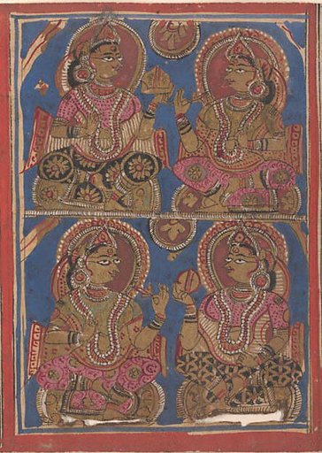 Vigil on the Sixth Night after Mahavira's Birth: Folio from a Kalpasutra Manuscript