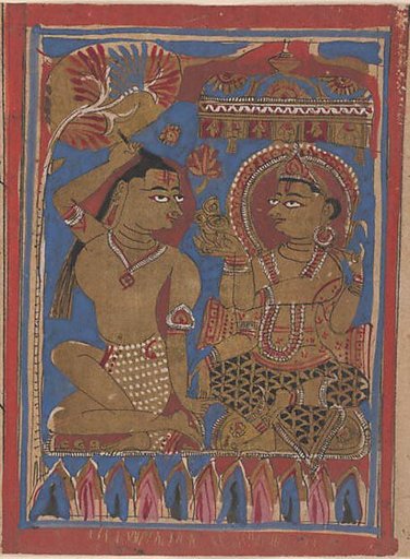Mahavira Plucks Out His Hair: Folio from a Kalpasutra Manuscript
