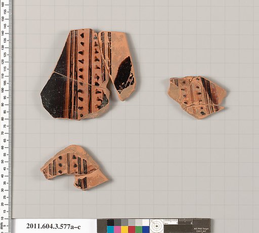 Terracotta fragments of a column-krater (bowl for mixing wine and water)