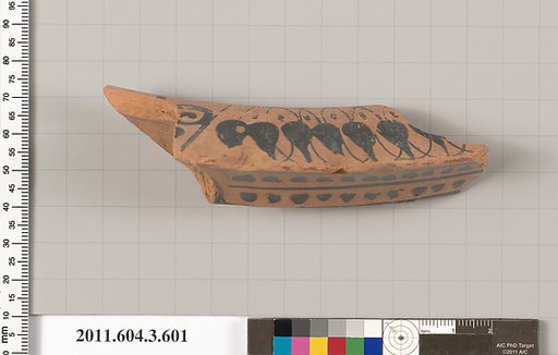 Terracotta fragment of a column-krater (bowl for mixing wine and water)