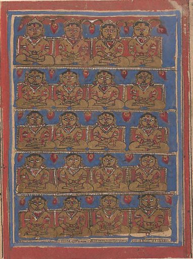 Twenty Tirthankaras: Folio from a Kalpasutra Manuscript