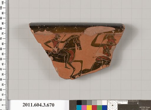 Terracotta fragment of a calyx-krater (bowl for mixing wine and water)