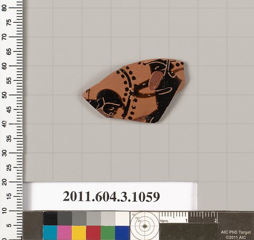 Terracotta fragment of a mastoid (drinking cup with narrow base)