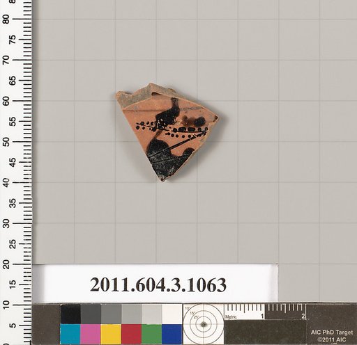 Terracotta fragment of a mastoid (drinking cup with narrow base)