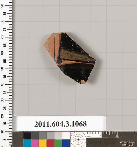 Terracotta fragment of a mastoid (drinking cup with narrow base)