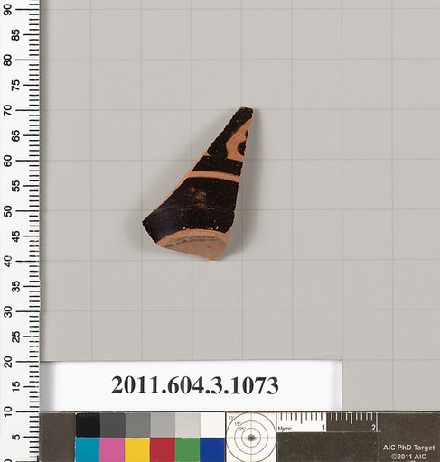 Terracotta fragment of a mastoid (drinking cup with narrow base)