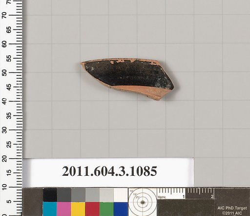 Terracotta rim fragment of a mastoid (drinking cup with narrow base)