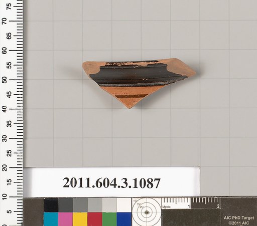 Terracotta rim fragment of a mastoid (drinking cup with narrow base)