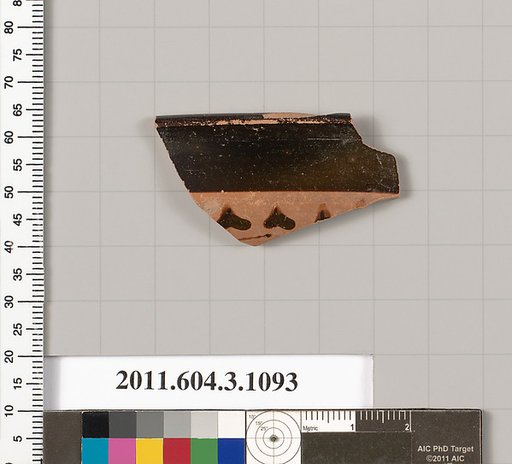 Terracotta rim fragment of a mastoid (drinking cup with narrow base)