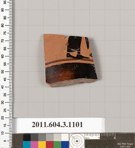 Terracotta fragment of a mastoid (drinking cup with narrow base) or a kyathos (cup-shaped ladle)