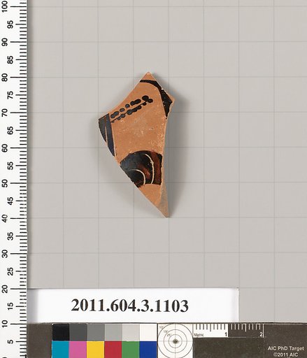 Terracotta fragment of a mastoid (drinking cup with narrow base) or a kyathos (cup-shaped ladle)