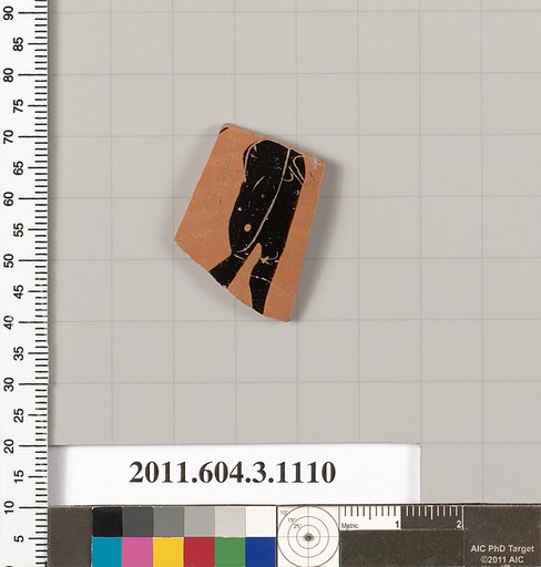 Terracotta fragment of a mastoid (drinking cup with narrow base) or a kyathos (cup-shaped ladle)