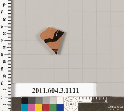 Terracotta fragment of a mastoid (drinking cup with narrow base) or a kyathos (cup-shaped ladle)