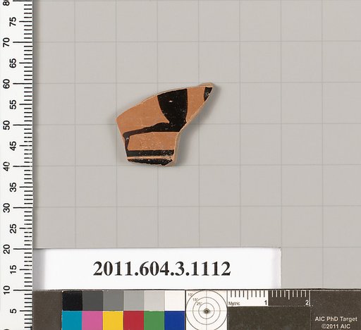 Terracotta fragment of a mastoid (drinking cup with narrow base) or a kyathos (cup-shaped ladle)