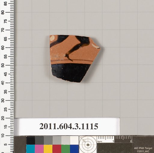 Terracotta fragment of a mastoid (drinking cup with narrow base) or a kyathos (cup-shaped ladle)