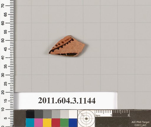 Terracotta fragment of a mastoid (drinking cup with narrow base) or a kyathos (cup-shaped ladle)
