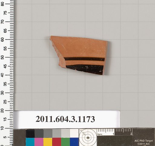Terracotta fragment of a mastoid (drinking cup with narrow base) or a kyathos (cup-shaped ladle)