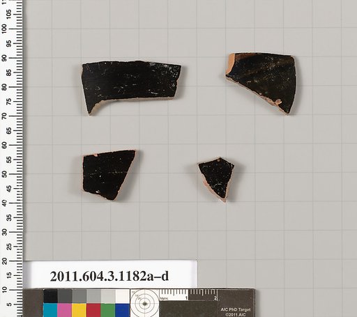 Terracotta fragments of mastoids  (drinking cups with narrow base) or kyathoi (cup-shaped ladles)