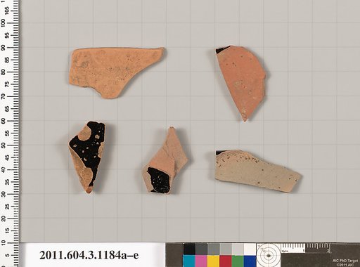 Terracotta fragments of mastoids  (drinking cups with narrow base) or kyathoi (cup-shaped ladles)