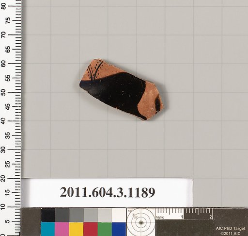 Terracotta fragment of a mastoid (drinking cup with narrow base)