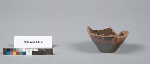 Terracotta fragment of a mastoid (drinking cup with narrow base)