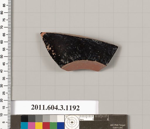 Terracotta fragment of a mastoid (drinking cup with narrow base)