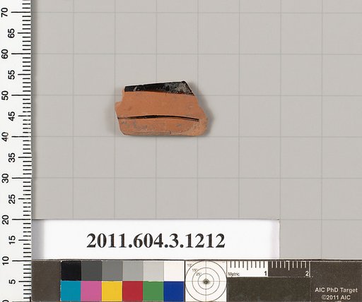 Terracotta fragment of a mastoid (drinking cup with narrow base) or a kyathos (cup-shaped ladle)