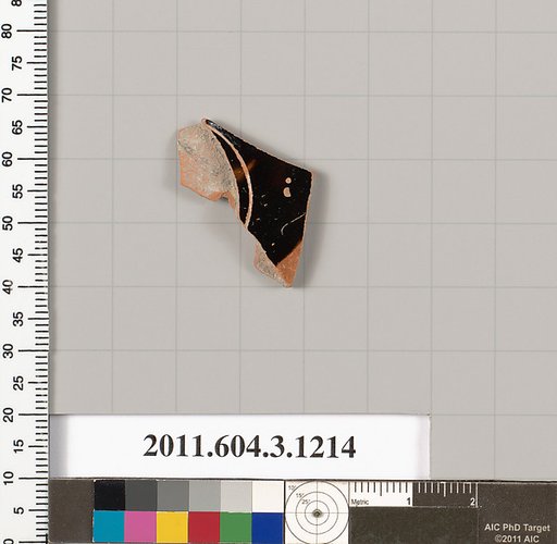 Terracotta fragment of a mastoid (drinking cup with narrow base) or a kyathos (cup-shaped ladle)