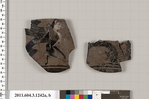 Terracotta fragments of a kyathos (cup-shaped ladle)