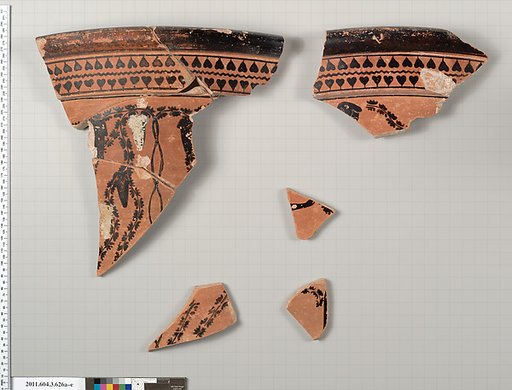 Terracotta fragments of a calyx-krater (bowl for mixing wine and water)