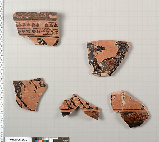Terracotta fragments of a calyx-krater (bowl for mixing wine and water)