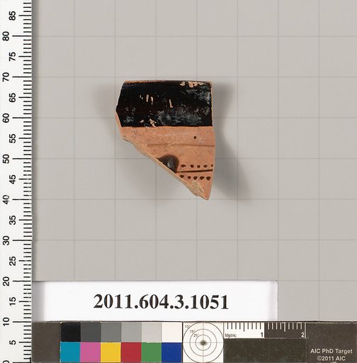 Terracotta fragment of a mastoid (drinking cup with narrow base)
